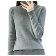 thumbnail image 1 of Chandail Col Roulé pour Femmes Hiver Tricoté Ajusté Col Montant Doux Chaud Confortable Décontracté Élégant Confortable, 1 of 5