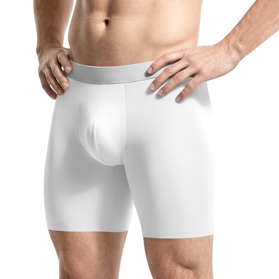 LEKWK Mens Ice Silk Boxer Briefs Plus Size Quick Dry Athletic Underwear Compression Soft Stretch Gym Training Trunks for Workout Running Casual,Size M-5XL