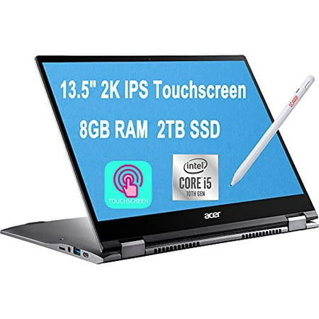 Acer Premium Chromebook Spin 713 2-in-1 Laptop 13.5" 2K Touchscreen??IPS??10th Gen Intel 4-Core i5-10210U(Beats i7-8550U) 8GB DDR4 2TB SSD Backlit??KB USB-C Chrome OS + iCarp??Pen