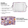 thumbnail image 2 of Yayeee 2 Pack Canvas Storage Basket with Handles for Shelves Fabric Bins Closet Organizer, Purple Cute Halloween, 2 of 8
