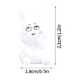 thumbnail image 2 of Halloween Offers 20 Pieces Packed Resin Rabbit, Bunny Statue In Suitable For Miniature Dollhouse Decoration Accessories Garden Aquarium Potted Decorations Party Toys, 2 of 2