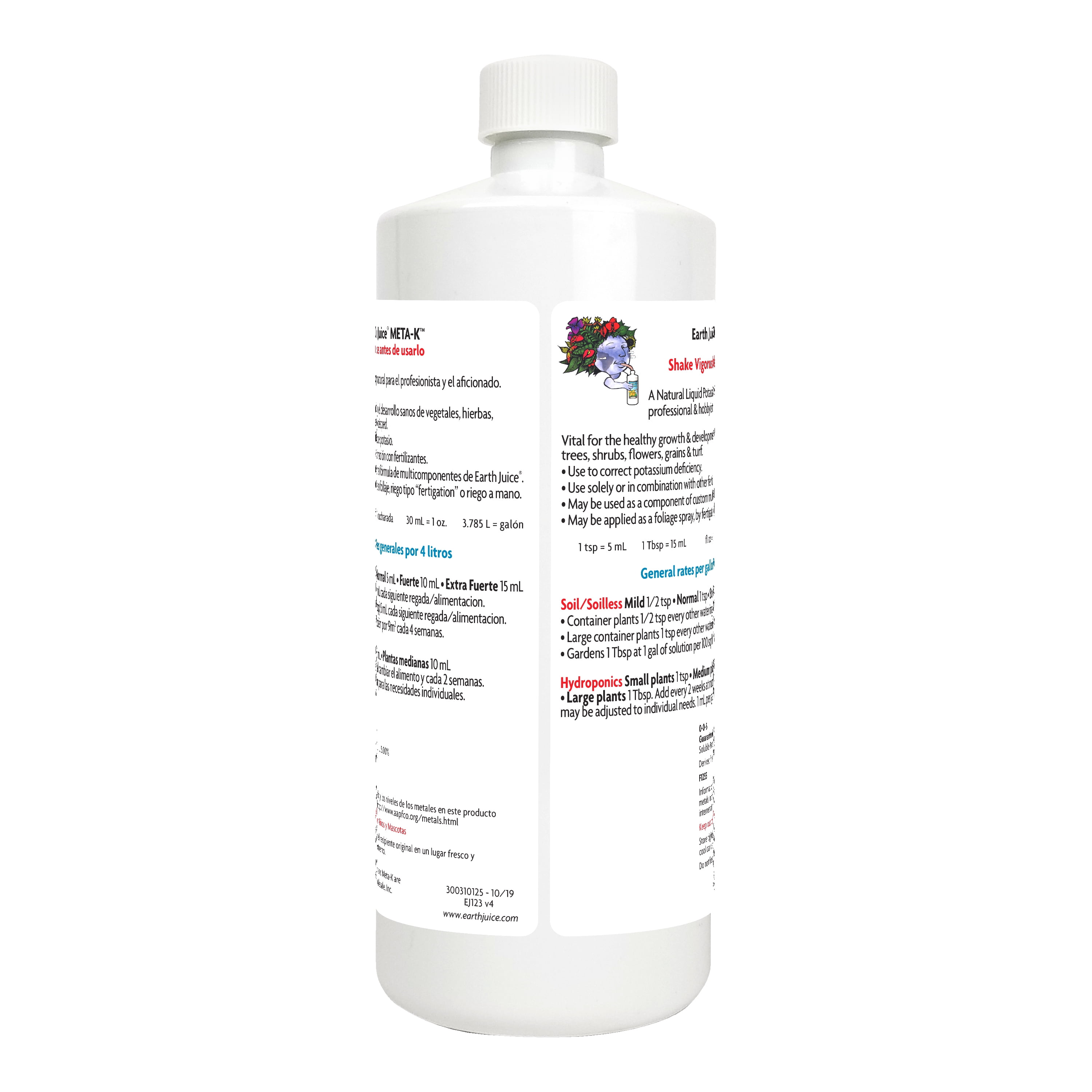 Earth Juice Meta-K Plant Food, 0-0-5 Fertilizer, 32oz