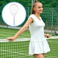 thumbnail image 6 of lacooooppia Tennis Racket Tennis Equipment Practical High Strength Nylon Strings Tennis Racquet for Park Recreational Garden Outdoor White, 6 of 8