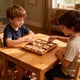 thumbnail image 3 of Juego de tres en raya de madera | Juego de mesa clásico de tres en raya para niños | Juego de estrategia educativo para niños | Juegos de fiesta familiares para viajes en interiores, 3 of 5