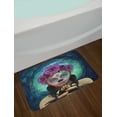 thumbnail image 2 of Horror Bath Mat, Scary Clown like Girls Showing her Hands with Gloves an Flowers in Her Head Print, Non-Slip Plush Mat Bathroom Kitchen Laundry Room Decor, 29.5 X 17.5 Inches, Multicolor, Ambesonne, 2 of 2