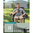 thumbnail image 4 of Heavy Duty Camping Chair with Cup Holder, High Backrest, Foam Padding, Foldable Design, 450 lb Weight Capacity for Outdoor, Ink Black, 4 of 7