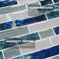 thumbnail image 2 of 10-Sheet Peel and Stick Backsplash for Kitchen Bathroom Stick on Backsplash Blue Tile 12""x12"", 2 of 5