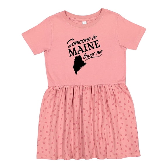 Inktastic Someone in Maine Loves Me Girls Toddler Dress