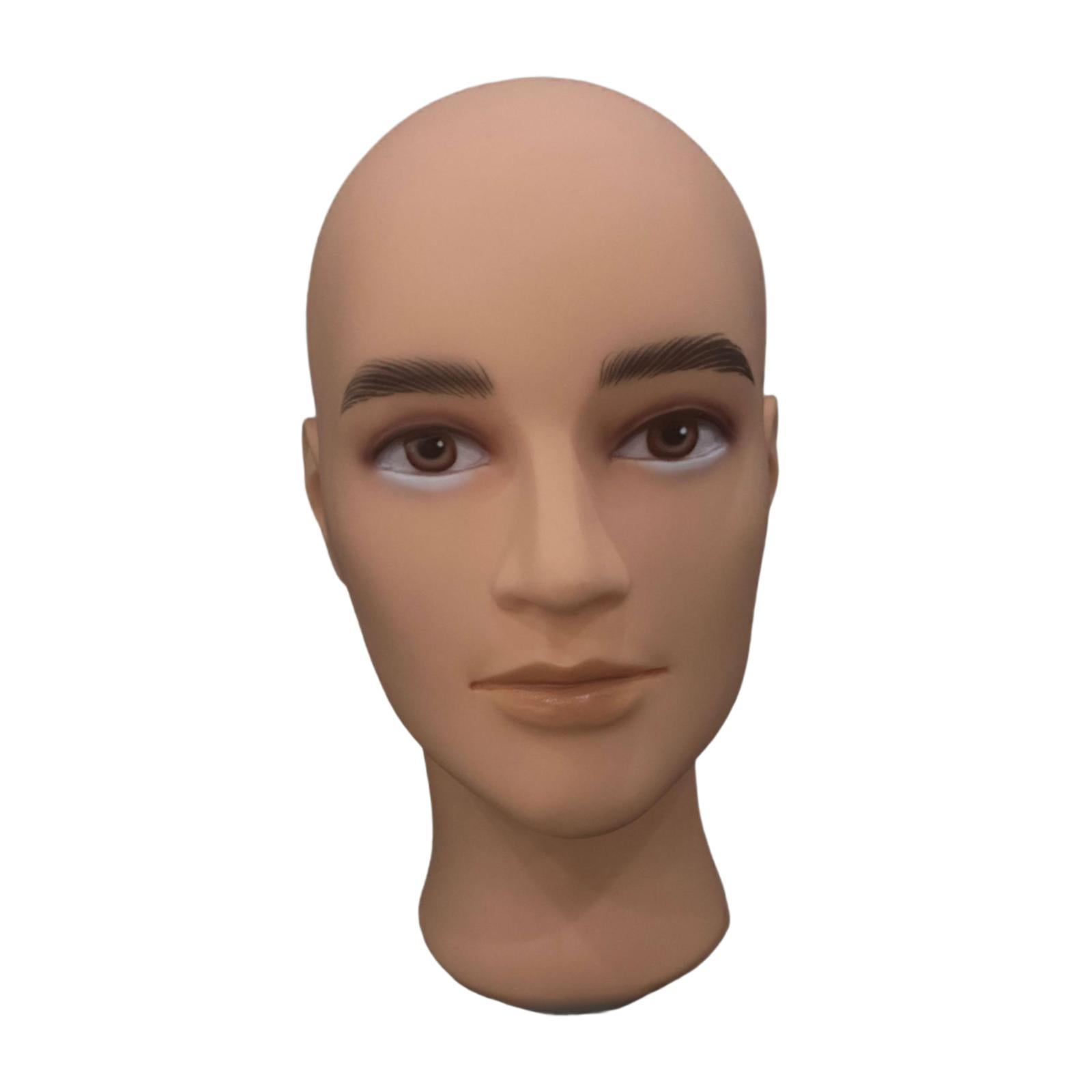 TOOYFUL Male Bald Mannequin Head Manikin s Head Stand s Displaying Making Styling Holder Display Model for Shopping Mall 03