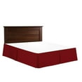 thumbnail image 1 of Brushed Microfiber 1800 Series Bed Skirt Solid 1PC Bed Skirt with 30" Drop (Full, Burgundy)- Pleated Sides and Split Corners, Wrinkle & Fade Resistant, Easy to Care, 1 of 5