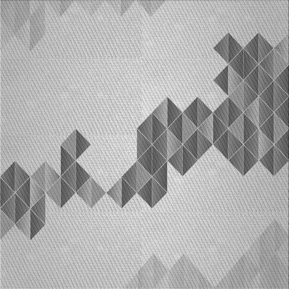 Ahgly Company Indoor Square Patterned Gunmetal Gray Area Rugs, 8' Square