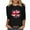 Black, variant on Womens Great Britain Uk Flag T-Shirts Casual 3/4 Sleeve T-Shirt Patriotic Basic Graphic Tees Blouse Round Neck Pullover Tops White