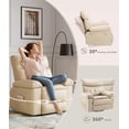 thumbnail image 6 of 27" Oversized Recliner Chairs with Heat and Massage - 360° Swivel Lazy Recliner Chair for Adults- Manual Rocking Chair with Remote Control for Living Rooms, Bedrooms and Nurseries, 6 of 8