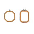 thumbnail image 1 of 2pcs Imitation Wood Embroidery Octagon Frame DIY Craft Cross Stitch Chinese Traditional Sewing Manual Tool (14x14CM Octagon + 11x15CM Rectangle), 1 of 3