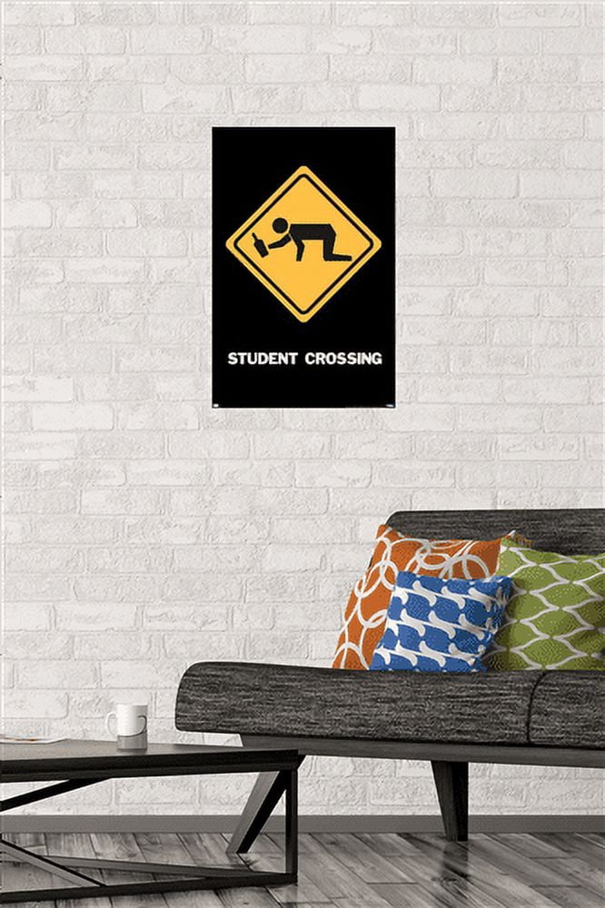 Student Crossing Wall Poster, 14.725" x 22.375"