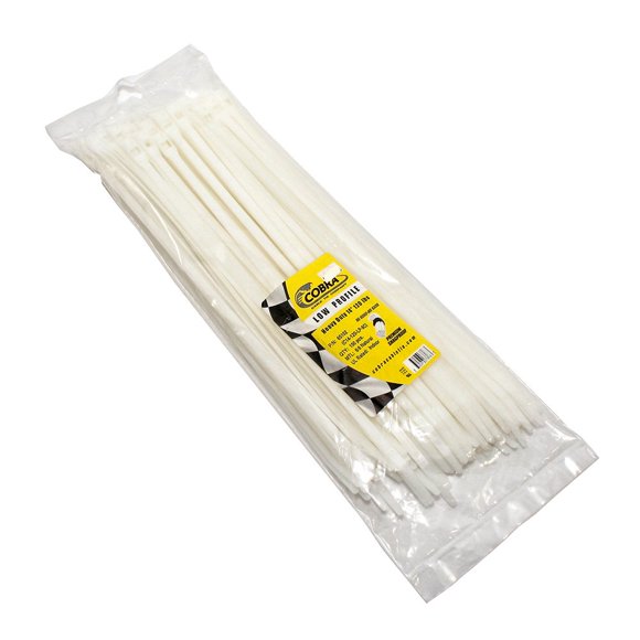 Cobra Cable Tie Company 65102 14 Lo Profile Natural Ties 100
