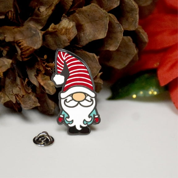 Christmas Gnome Enamel Pin