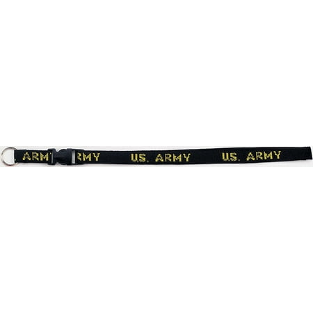 Black - US ARMY Neck Strap with Key Ring