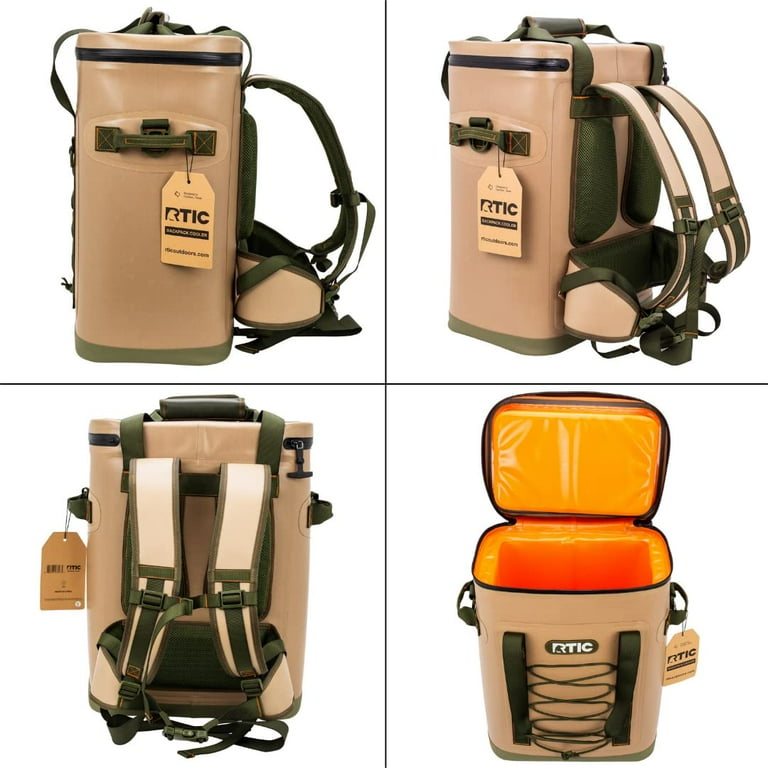 RTIC 36 Can Backpack Cooler, Leakproof Ice Chest Cooler with Waterproof  Zipper, Tan - Walmart.com