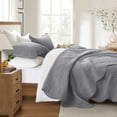 thumbnail image 3 of Ameha 2 Piece Quilt Set Lightweight Embossed Floral Bedspread Soft Microfiber Coverlet Twin Gray, 3 of 11