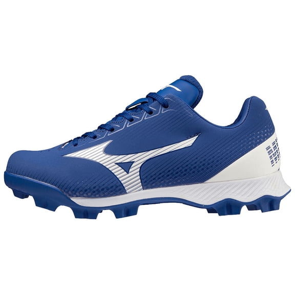 Mizuno Unisex Kids' Wave Lightrevo Junior Molded Low Baseball Cleat Royal/White - 320673.5200