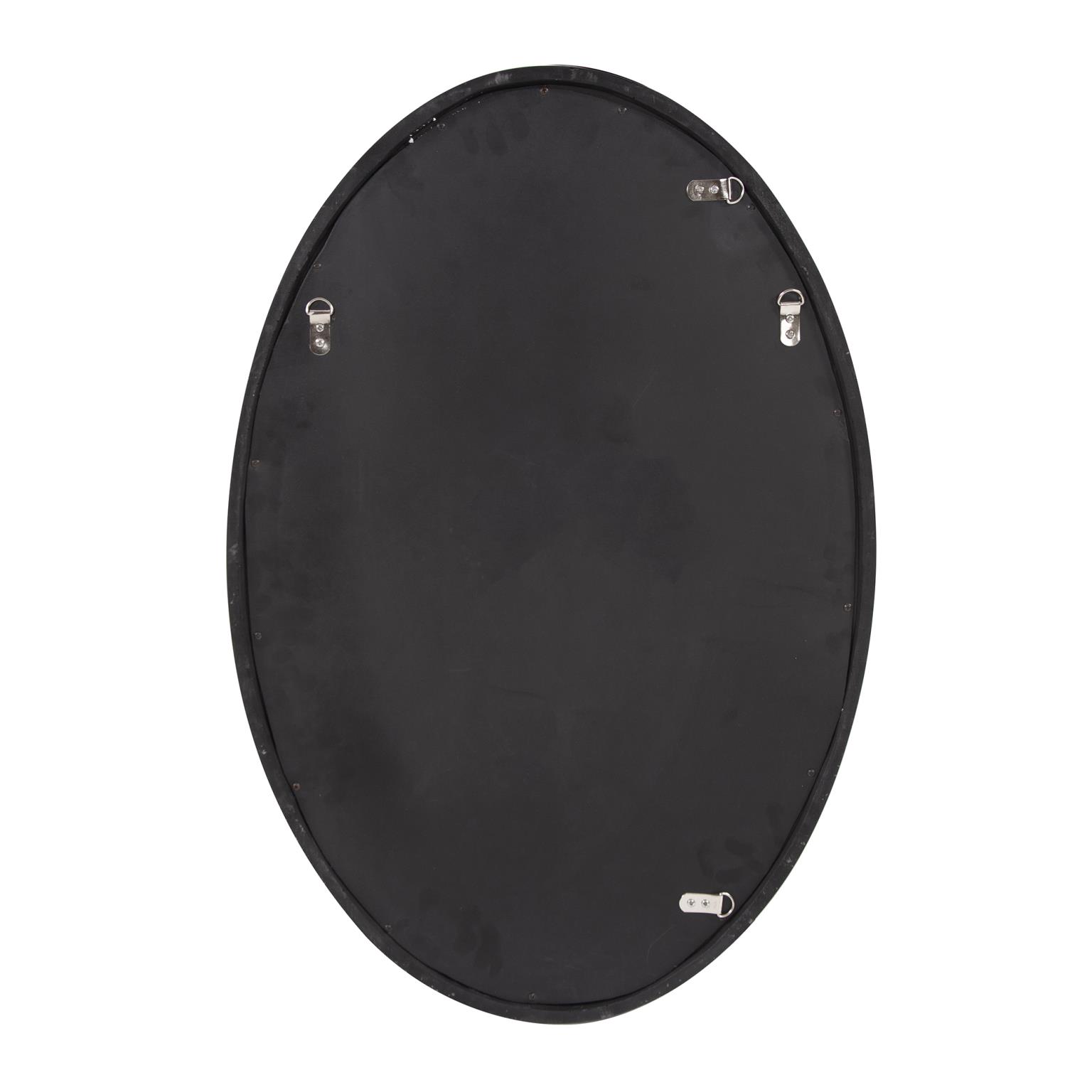 Tyler Dillon Bronze Ribbed Oval Framed Wall Mirror