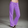 thumbnail image 2 of GJSYRH Scrub Pants for Women Relaxed Fit, Mid Rise 5 Pockets Drawstring Womens Scrub Pants, 2 of 4