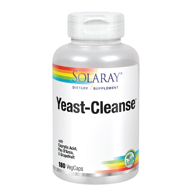 Solaray YeastCleanse With Caprylic Acid, Pau DArco, Grapefruit Seed