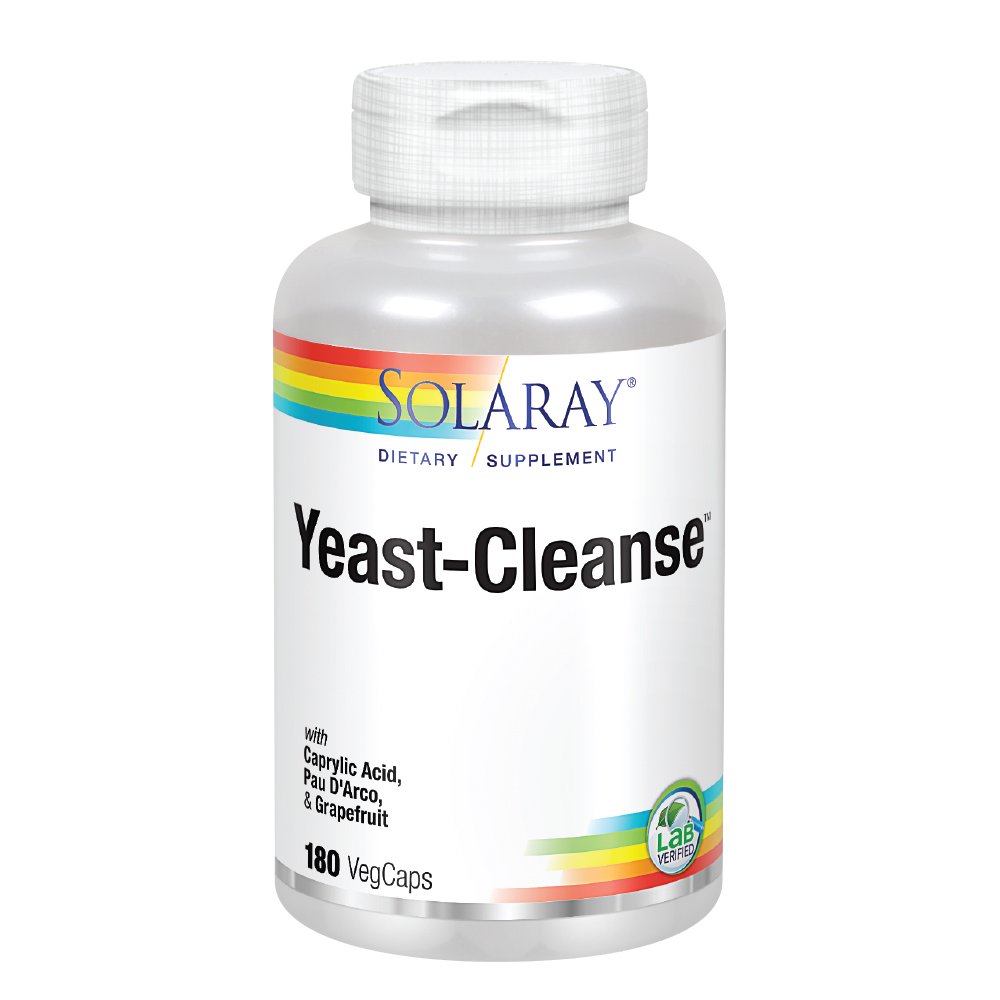 Solaray YeastCleanse With Caprylic Acid, Pau DArco, Grapefruit Seed