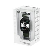 Armitron Eclipse Adult 45mm w/Voice Assistant & Backlight Smart Watch w/Charging Cable, Watch Band, Black