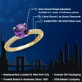 thumbnail image 2 of Gem Stone King 14K Yellow Gold Purple Amethyst and Lab Grown Diamond Engagement Ring for Women | 1.86 Cttw | Round 8MM | Gemstone February Birthstone | Size 6, 2 of 6