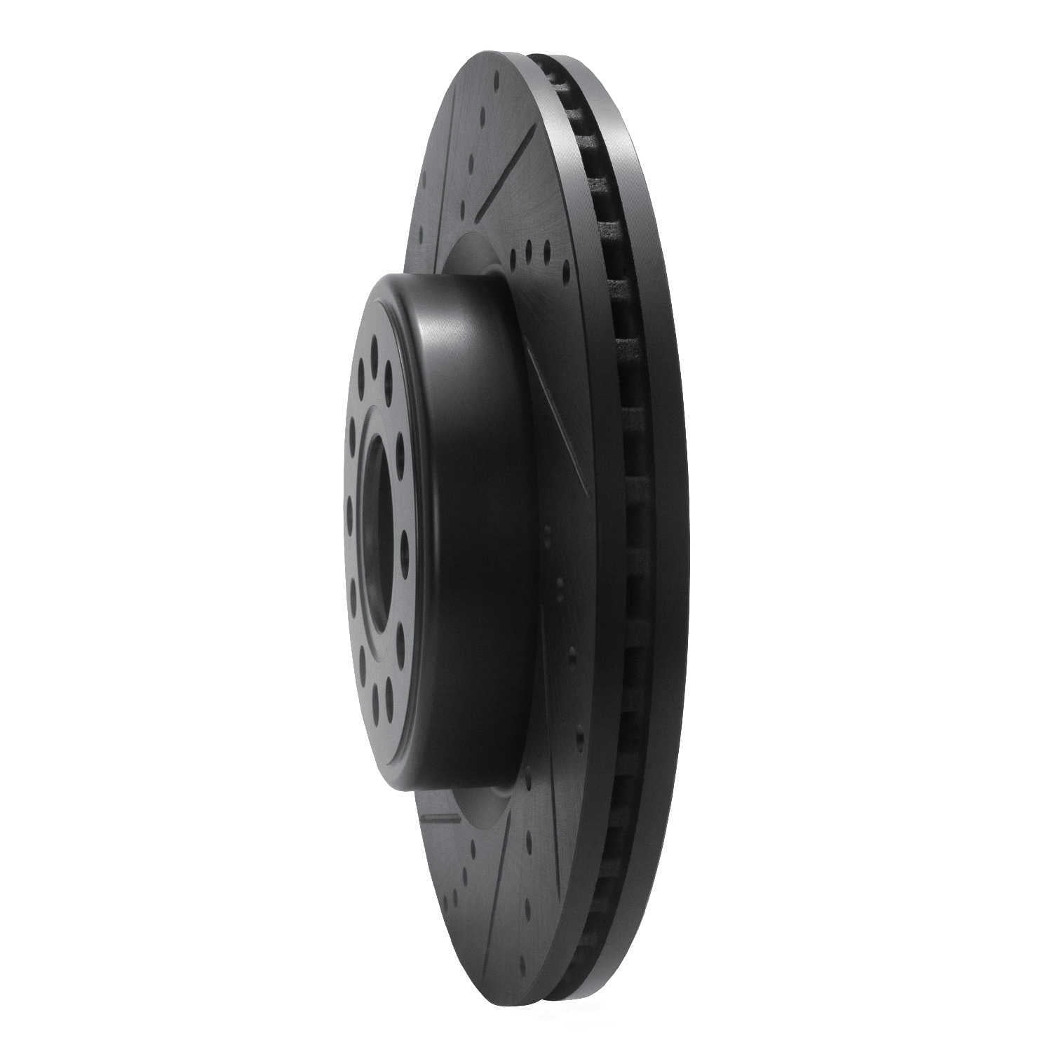 Dynamic Friction Company 633-40120L DFC Brake Rotor - Drilled And Slotted - Black