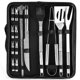 thumbnail image 1 of 18 Piece Stainless Steel Bbq Tool Set For Home And Outdoors, 1 of 3