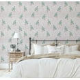 thumbnail image 5 of S4Sassy Rose Motif Wallpaper - Green Wall Covering, 25" x 240" Self-Adhesive Vinyl Walls Paper, Walls Wrap, Easy DIY Wall Covering For Farmhouse Bedroom, Living Room, Cabinets, Living Spaces, 5 of 9