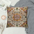 thumbnail image 2 of Chilfamy Boho Throw Pillow Cover Orange Carpet Pattern Antique Ethnic Decorative Pillow Cases Home Decor Square Pillowcase, 2 of 5