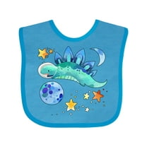 Inktastic Stegosaurus Space Dinosaur with Stars and Planet Boys or Girls Baby Bib