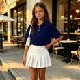 thumbnail image 5 of The Children's Place Girl's Short Sleeve Ruffle Pique Polo Shirt, 5 of 6