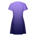 thumbnail image 5 of TAGOLD Womens Summer Dress Clearance,Plus Size Casual Dress for Womens,Women's Summer Gradient Color Double Pocket Short Sleeve Round Neck T-shirt Dress, 5 of 5