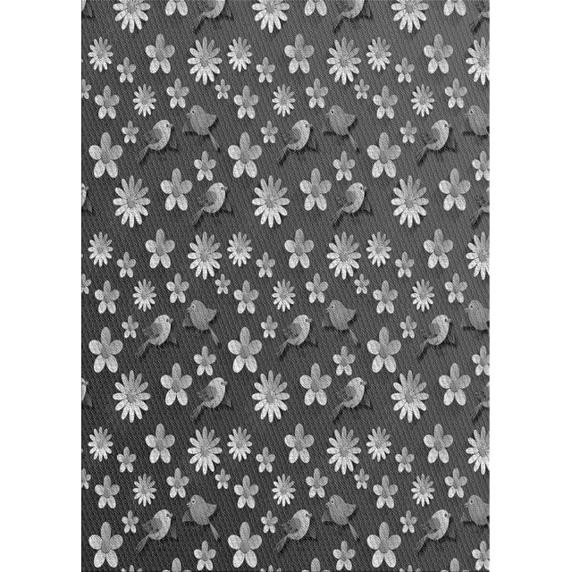 Ahgly Company Machine Washable Indoor Rectangle Transitional Dark Gray Black Area Rugs, 5' x 7'