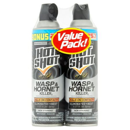 Hot Shot Wasp & Hornet Killer, 2/17.5-oz (Best Natural Wasp Spray)