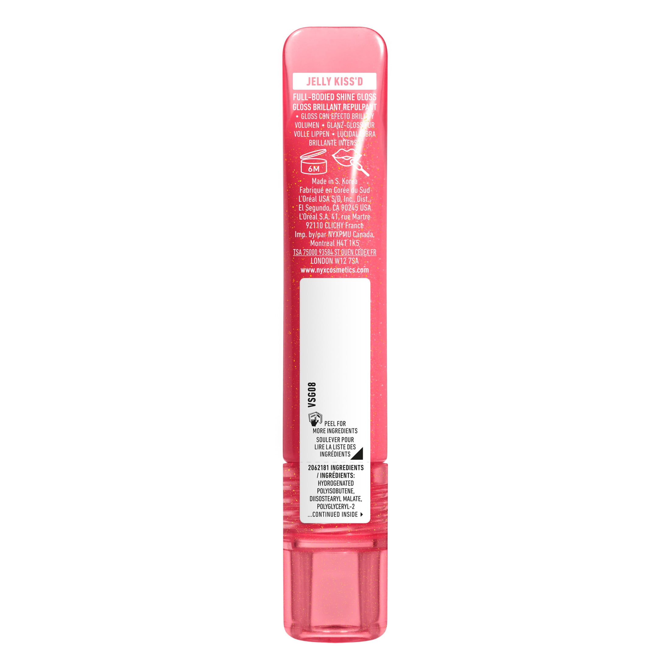 NYX Professional Makeup Lip Gloss, Jelly Job Full-Bodied Shine Gloss, Lip-Smoothing Shine