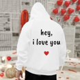 thumbnail image 1 of WILLBEST Sudaderas De Hombre Valentine'S Day Couple Printed Hoodie Unisex Hoodie Couple Hoodie Mediana​​, 1 of 3
