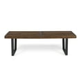 thumbnail image 2 of LiviNest Outdoor Wooden Bench: Modern Acacia Wood & Metal Leg Garden Seating - Large 61.75 Inch Patio Furniture for Outdoor Dining & Relaxation Space, 2 of 6