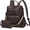 Coffee, variant on Women's Vintage Leather Backpack Purse,Anti‑theft Daypack Large Travel Backpack Satchel Handbag