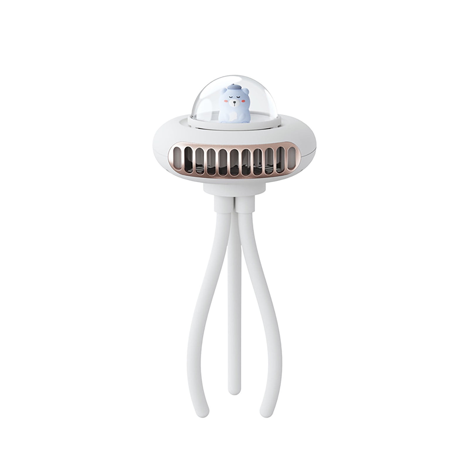 Stroller Fan USB Rechargeable Clip On Baby Carriage Fan Portable Mini Fan 4 Speed Quiet Strong Wind Adjustable Clip Use for Nursery Travel Stroller Car Seat Cooling