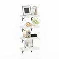 thumbnail image 2 of Furinno TANNA Floating Shelves for Wall Set of 4, 15-Inch Wall Shelf, Wall Mounted Shelf, for Bathroom, Home Office, Living Room, White Texture, 2 of 4