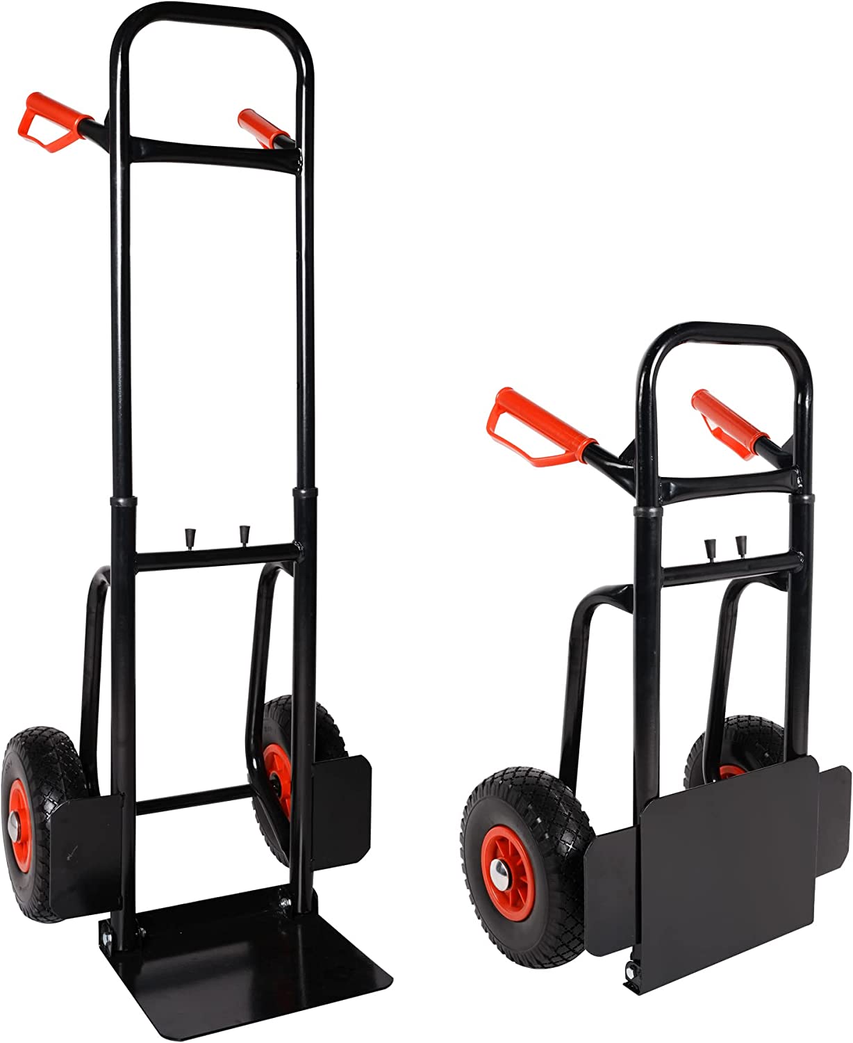 Heavy Duty Hand Truck Dolly Cart Trolley Cart with Telescope Handle & 9