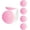 Glitter Pink, variant on 3 inch Thermal Labels, Round Thermal Printer Labels, Circle Direct Thermal Stickers for DIY Logo Design, Shipping, Name Tag, Compatible with Rollo&MUNBYN (400 Labels, Matte Gray)