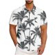 thumbnail image 1 of Mens Casual Manga Corta Botón Abajo Camisas Turndown Cuello Hawaii Impresión Botón Camisa Cardigan, 1 of 5