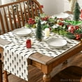 thumbnail image 4 of mubwai Beige Xmas Tree Christmas Placemats Set of 6, 12x18 Inch Winter Table Mats for Party Kitchen Dining Decoration, 4 of 6